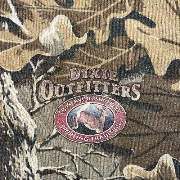Vintage 90s Camo Trophy Buck Dixie Outfitters Sweatshirt Size Large - Picture 7 of 16